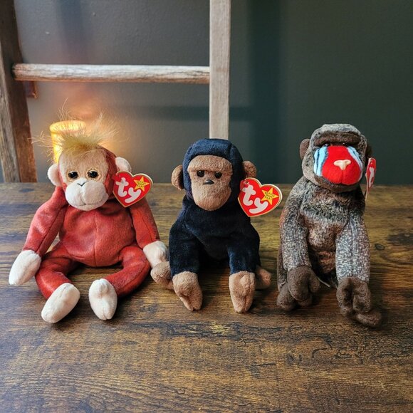 Ty Beanie Babies Schweetheart Congo Cheeks Primates Vintage NWT - Picture 1 of 10